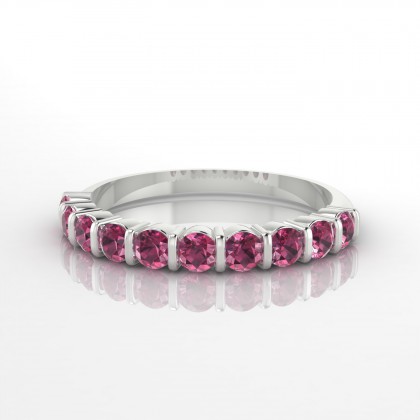 Merveilleuse Bague Grenat en Or blanc 18k