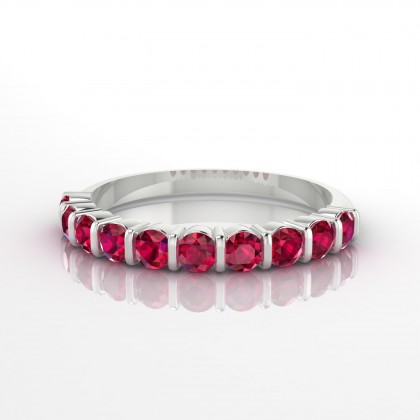 Merveilleuse Bague Rubis en Or blanc 18k
