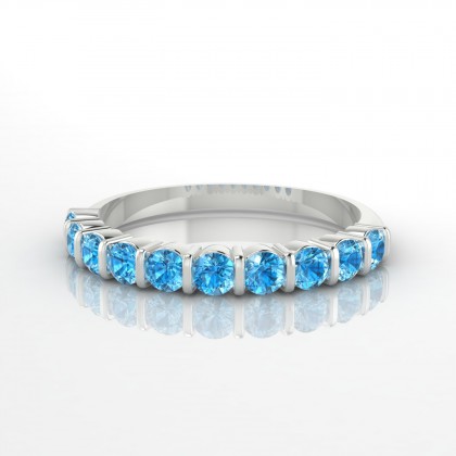 Merveilleuse Bague Topaze en Or blanc 18k