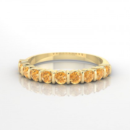 Merveilleuse Bague Citrine en Or jaune 18k