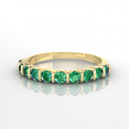 Merveilleuse Bague Emeraude en Or jaune 18k