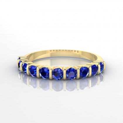Merveilleuse Bague Saphir en Or jaune 18k