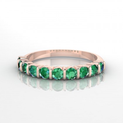 Merveilleuse Bague Emeraude en Or rose 18k