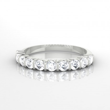 Merveilleuse Alternée Bague Diamant en Argent 925