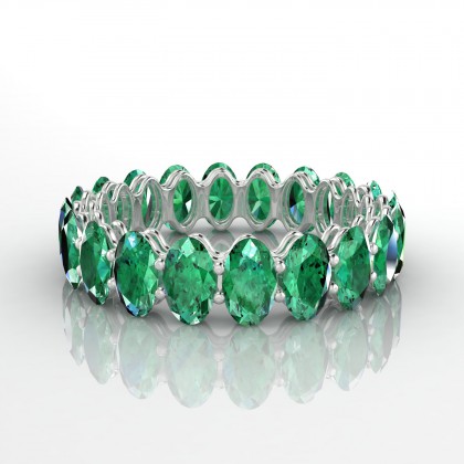 Passionnante Bague Emeraude en Argent 925