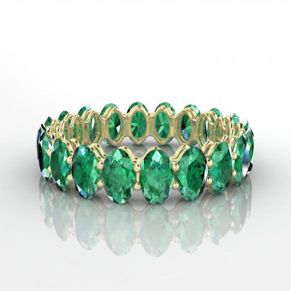 Passionnante Bague Emeraude en Or jaune 18k