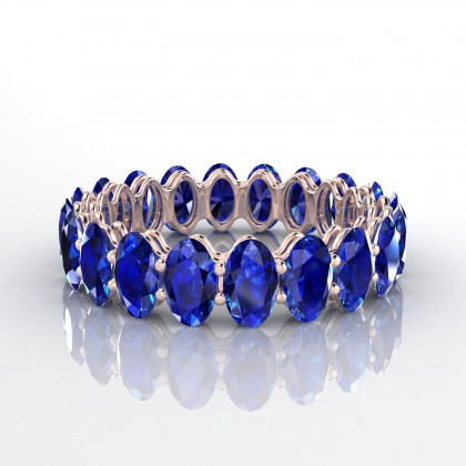 Passionnante Bague Saphir en Or rose 18k