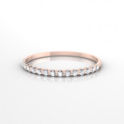 Unisson Bague Diamant en Or rose 18k