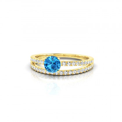 Adélaïde Bague Topaze en Or jaune 18k