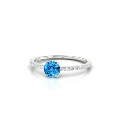 Aliénor Bague Topaze en Or blanc 18k