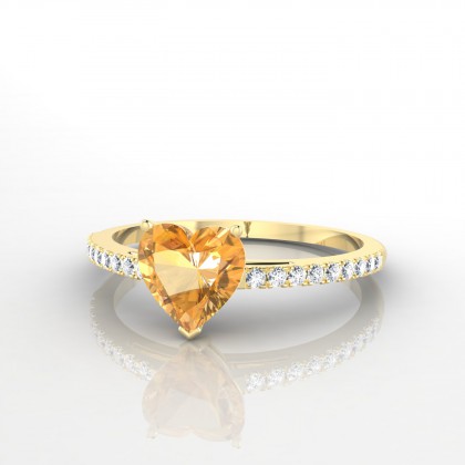 Aphrodite Bague Citrine en Or jaune 18k