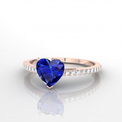 Aphrodite Bague Saphir en Or rose 18k