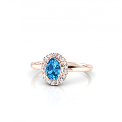 Clothilde Bague Topaze en Or rose 18k