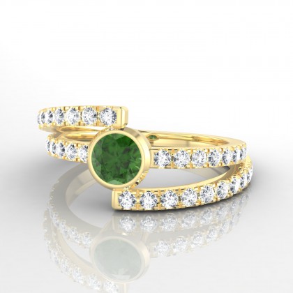 Constance Bague Tourmaline en Or jaune 18k