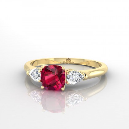 Fernande Bague Rubis en Or jaune 18k