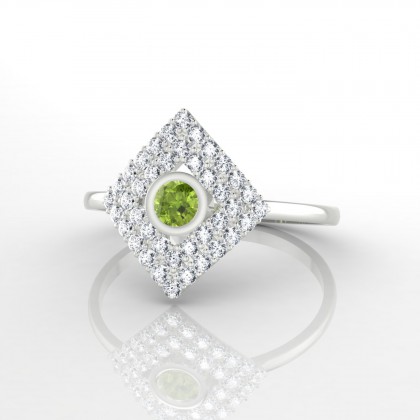 Georgette Bague Péridot en Or blanc 18k
