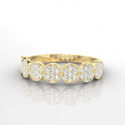 Illusion Bague Diamant en Or jaune 18k