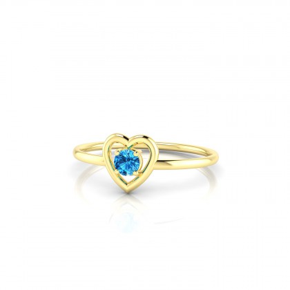 Lina Bague Topaze en Or jaune 18k - 0