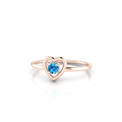 Lina Bague Topaze en Or rose 18k