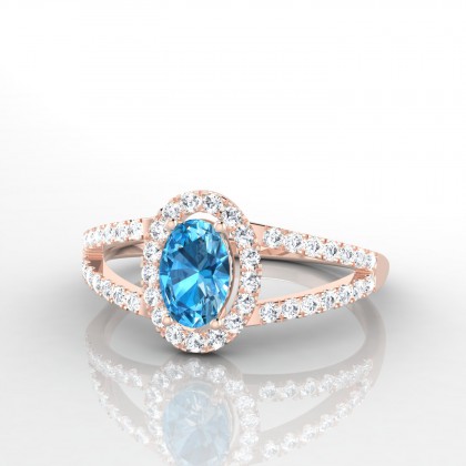 Lucette Bague Topaze en Or rose 18k