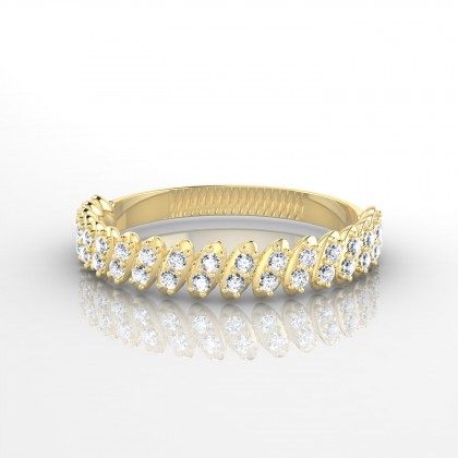 Marguerite Bague Diamant en Or jaune 18k