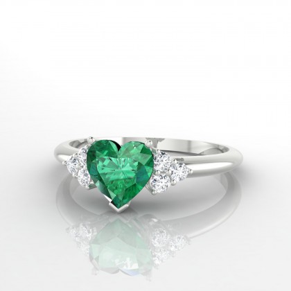 Marilyn Bague Emeraude en Or blanc 18k