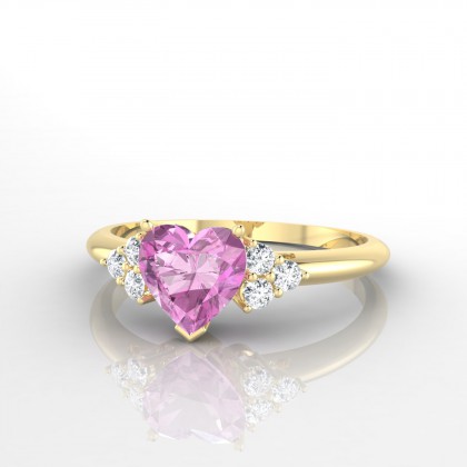 Marilyn Bague Saphir rose en Or jaune 18k