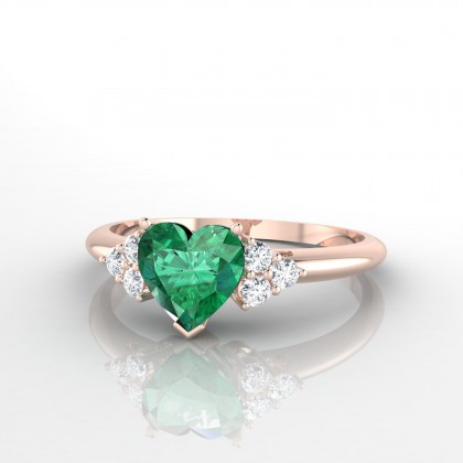 Marilyn Bague Emeraude en Or rose 18k