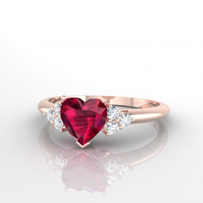 Marilyn Bague Rubis en Or rose 18k
