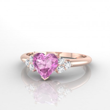 Marilyn Bague Saphir rose en Or rose 18k