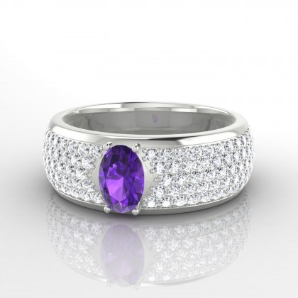 Merveille Bague Améthyste en Argent 925