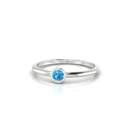 Mini Songe Bague Topaze en Argent 925