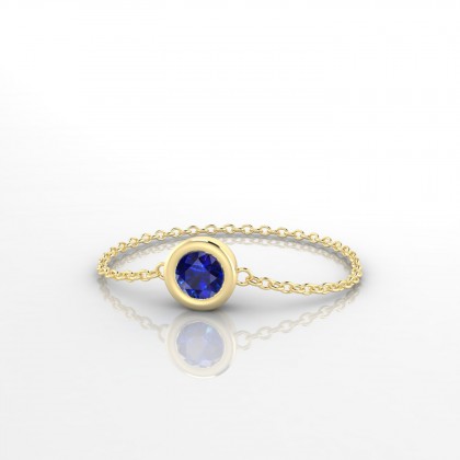 Mini Songe Bague Saphir en Or jaune 18k