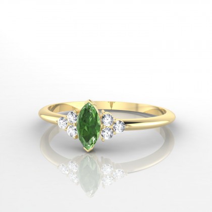 Montespan Bague Tourmaline en Or jaune 18k