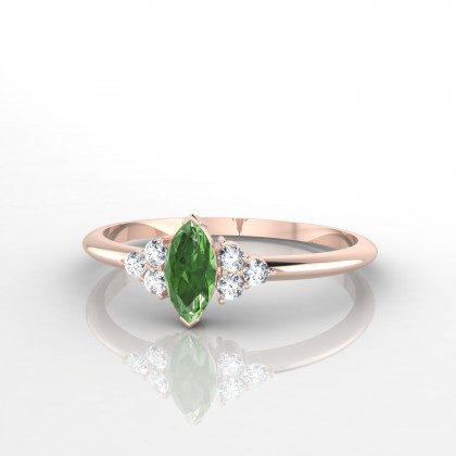 Montespan Bague Tourmaline en Or rose 18k