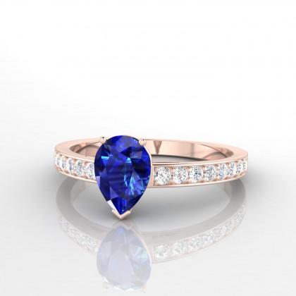 Nadine Bague Saphir en Or rose 18k
