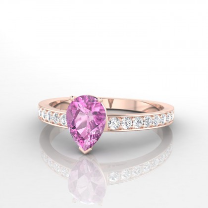 Nadine Bague Saphir Rose en Or rose 18k