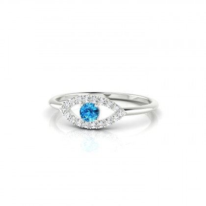 Persia Bague Topaze en Or blanc 18k