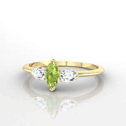 Sévigné Bague Péridot en Or jaune 18k