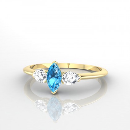Sévigné Bague Topaze en Or jaune 18k