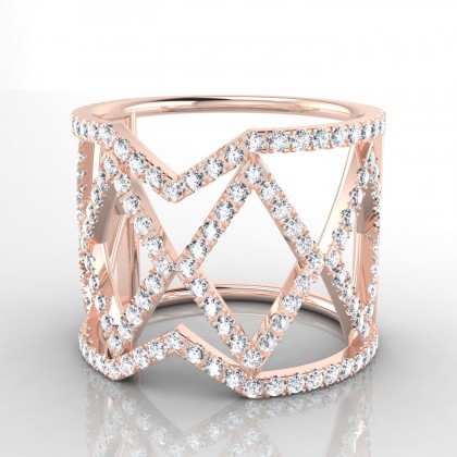 Tribu Bague Diamant en Or rose 18k