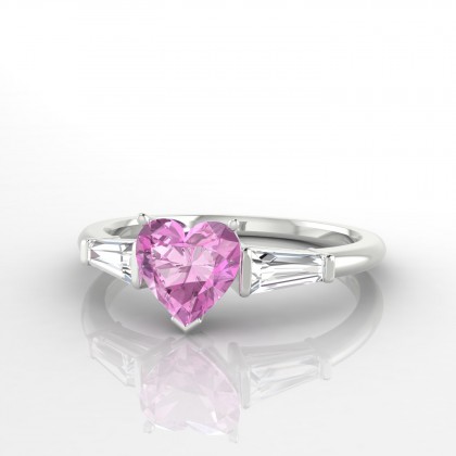 Vénus Bague Saphir rose en Argent 925