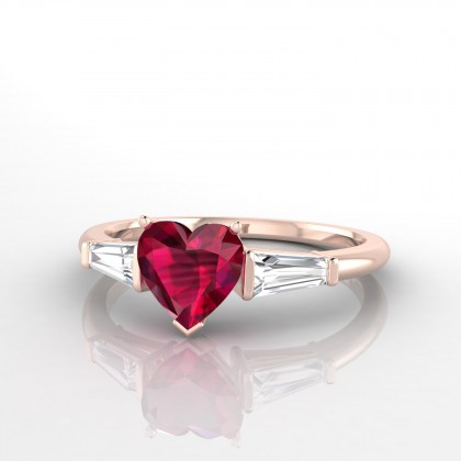 Vénus Bague Rubis en Or rose 18k
