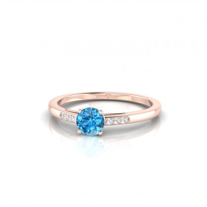 Vera Bague Topaze en Or rose 18k