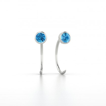 Achille Boucles d'oreilles Topaze en Argent 925