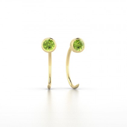 Achille Boucles d'oreilles Péridot en Or jaune 18k