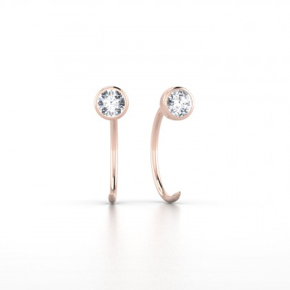 Achille Boucles d'oreilles Diamant en Or rose 18k