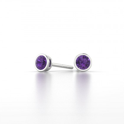Agatha Boucles d'oreilles Améthyste en Argent 925