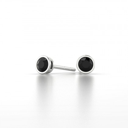 Agatha Boucles d'oreilles Diamant noir en Or blanc 18k