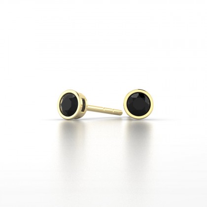 Agatha Boucles d'oreilles Diamant noir en Or jaune 18k